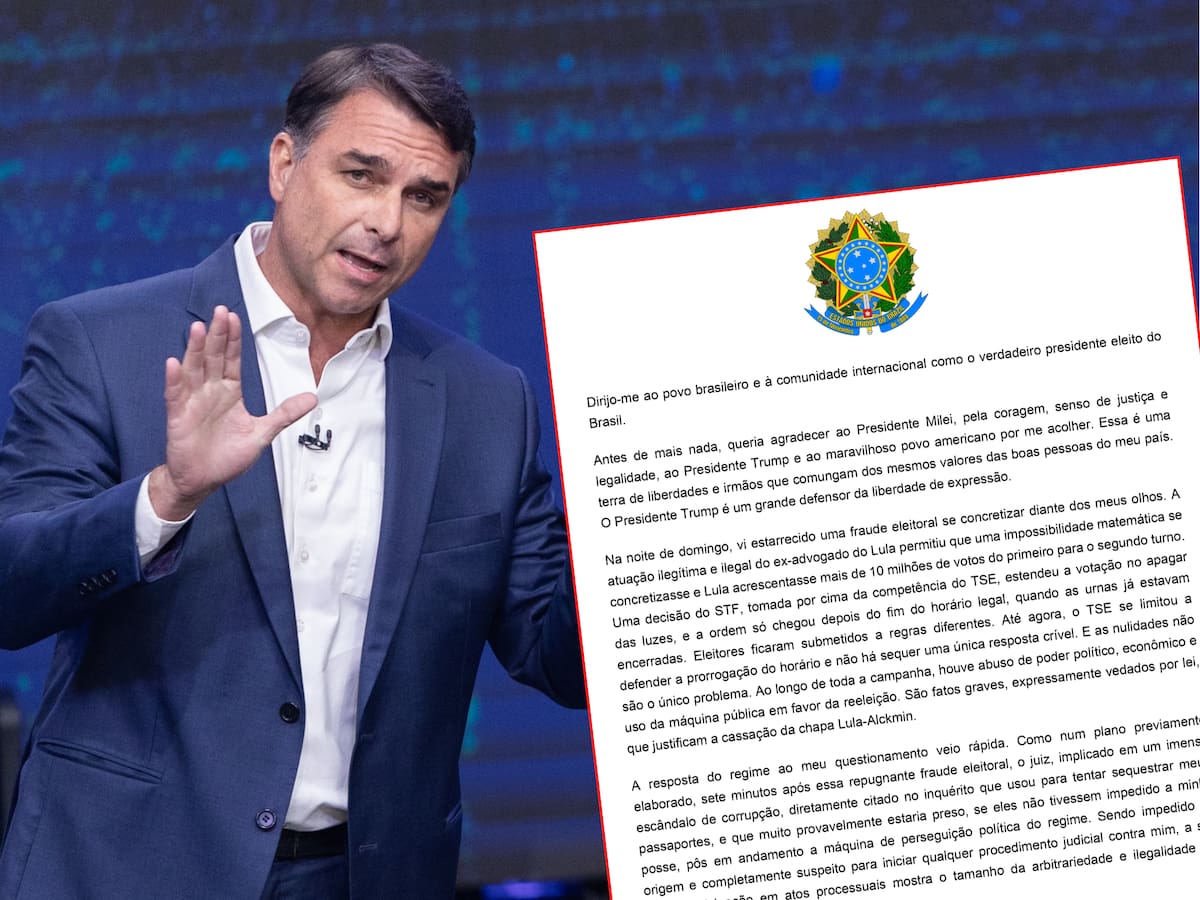 Flávio Bolsonaro se proclama ‘verdadero presidente electo de Brasil’ desde Estados Unidos