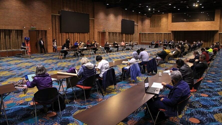 Este 21 de mayo, a las 10:00 A.M, retomarán la reunión para continuar en la construcción del documento. Foto: Colprensa / PRESIDENCIA