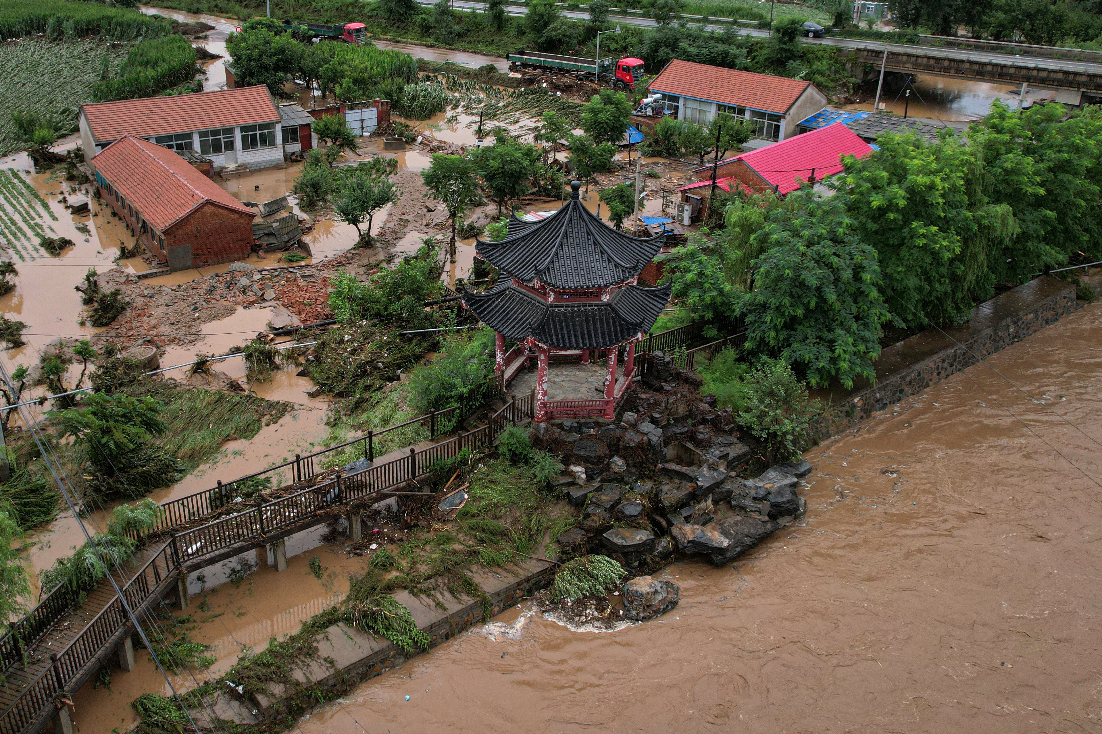 Inundaciones en China. Foto: JADE GAO/AFP vía Getty Images.