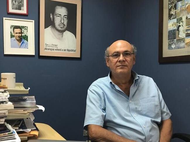 Carlos Fernando Chamorro, director del diario Confidencial, en su oficina en Managua, Nicaragua. Foto: Agencia Anadolu