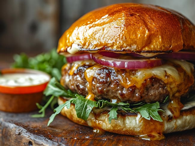 Imagen de referencia de hamburguesa. Foto: Getty Images.