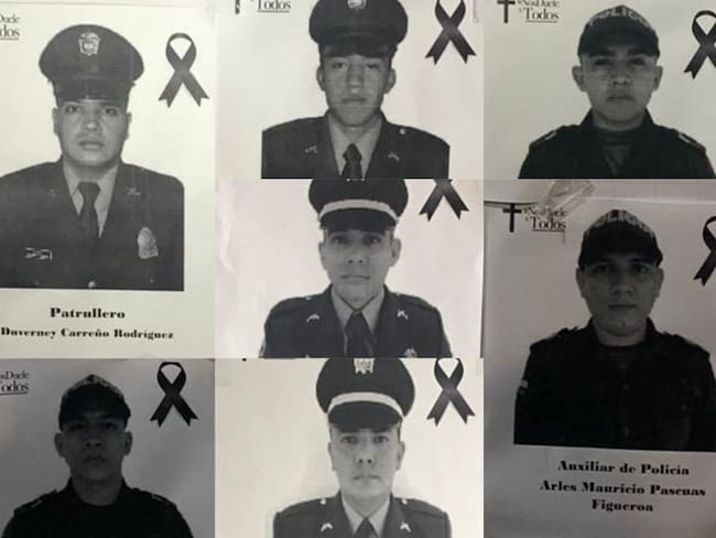 Siete policías muertos en atentado en Neiva. Foto: W Radio