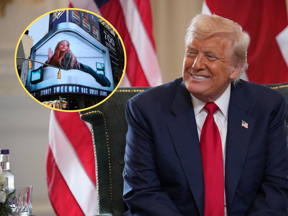 American Eagle subió 24% en bolsa tras halago de Donald Trump a polémico anuncio de Sydney Sweeney