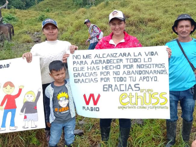 Con carteles: así recibieron en Labranzagrande a Soluciones W