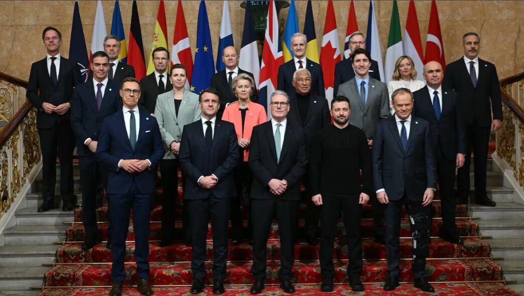 Volodímir Zelenski y líderes europeos apoyan alto el fuego inmediato e inviolabilidad de fronteras. Foto: Getty Images.