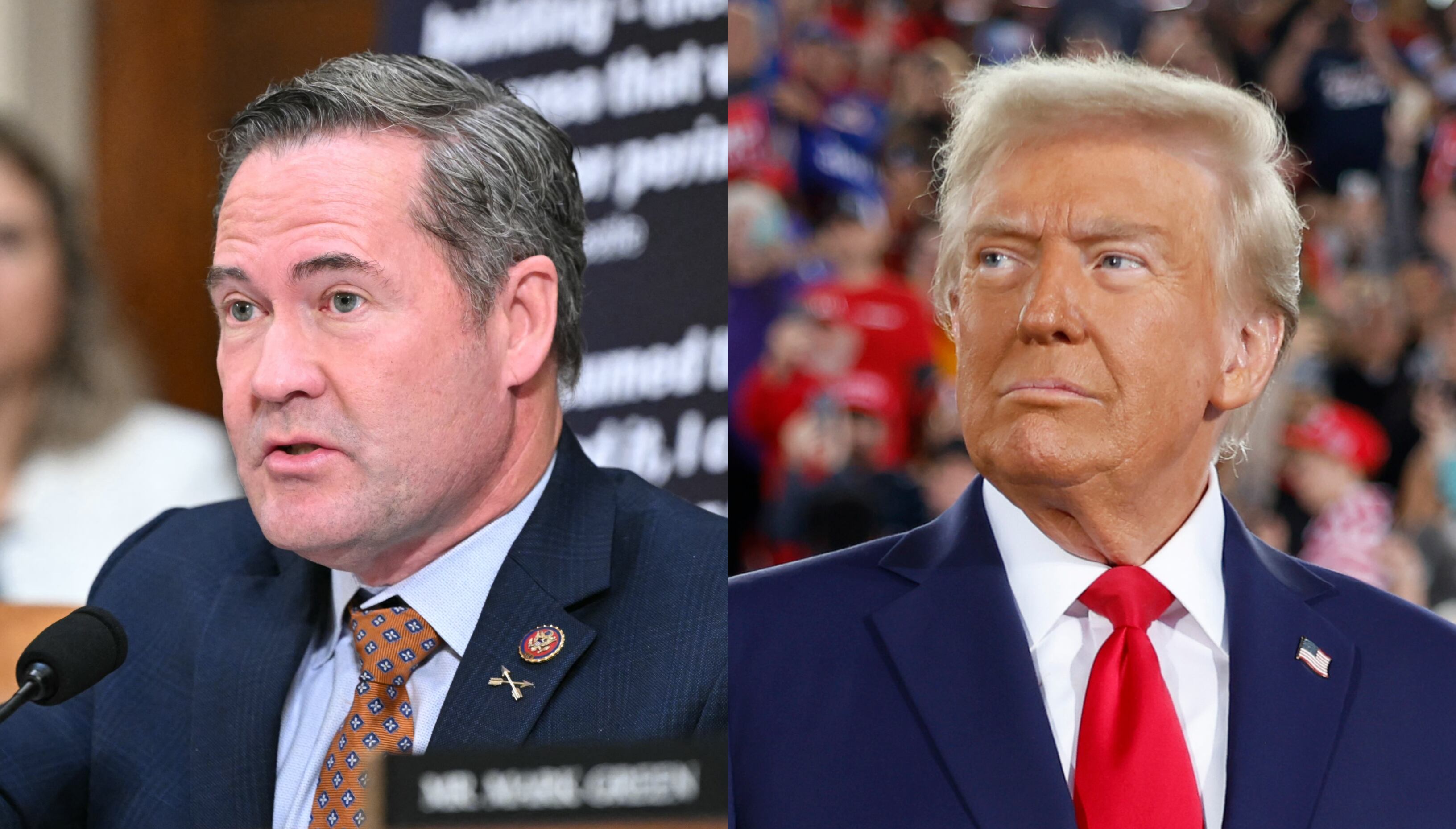 Michael Waltz y Donald Trump. Fotos: Getty Images