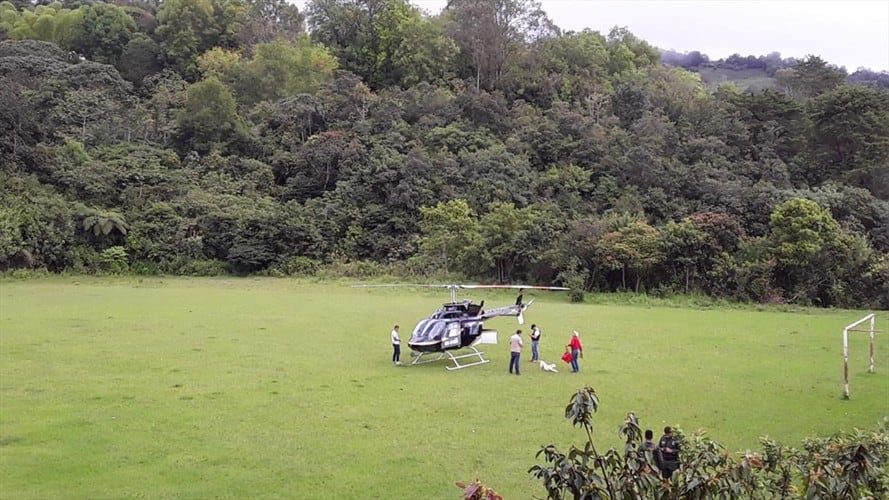 La aeronave fue atacada con disparos en medio del asalto . Foto: Cortesía