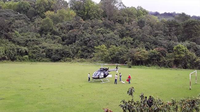 La aeronave fue atacada con disparos en medio del asalto . Foto: Cortesía