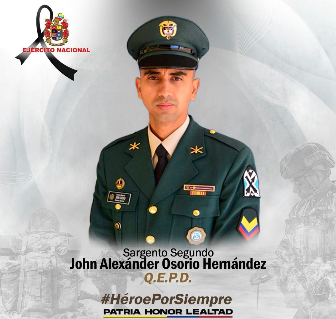 Sargento segundo John Alexánder Osorio Hernández. Foto: Ejército Nacional
