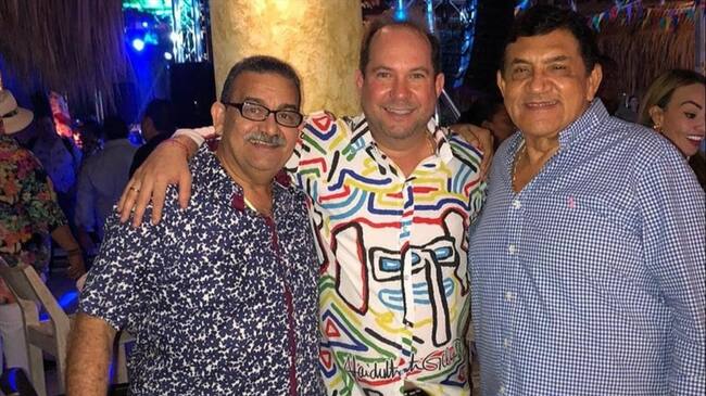 El senador Lidio García Turbay junto a su amigo Luis Olivera y al maestro Poncho Zuleta. Foto: Cortesía