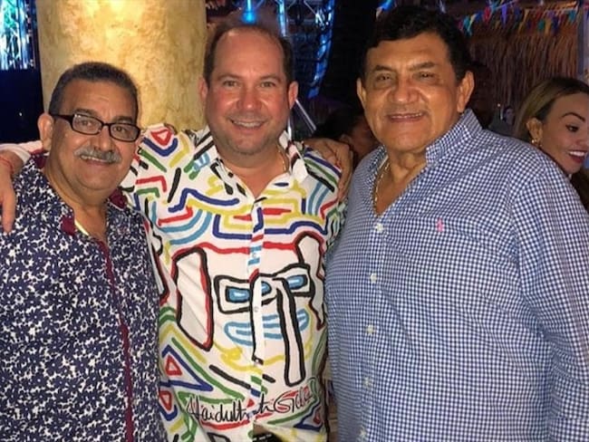El senador Lidio García Turbay junto a su amigo Luis Olivera y al maestro Poncho Zuleta. Foto: Cortesía