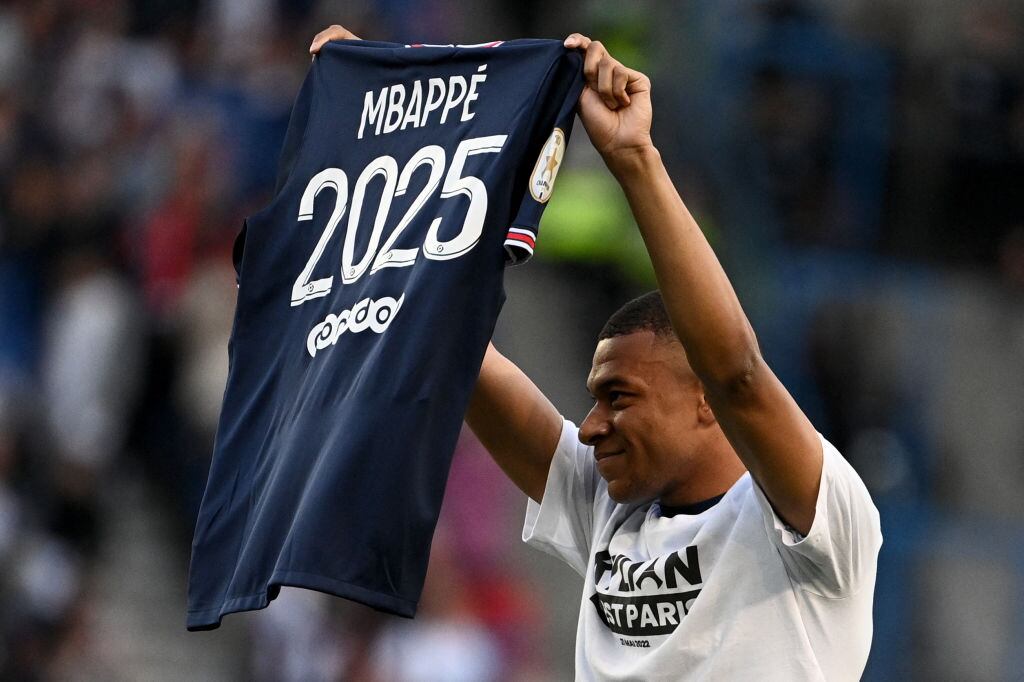 Kylian Mbappé del PSG. (Photo by Anne-Christine POUJOULAT / AFP) (Photo by ANNE-CHRISTINE POUJOULAT/AFP via Getty Images)