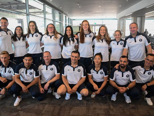 Delegación olímpica israelí. Foto: JORGE NOVOMINSKY/AFP via Getty Images.