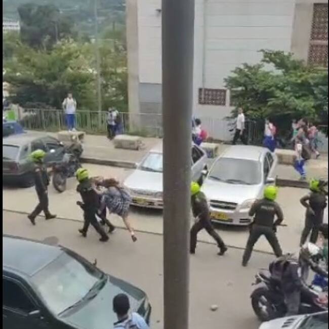 Enfrentamiento/ Tomada del video