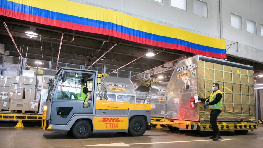 Lote de vacunas Pfizer en Colombia. Créditos: Colprensa