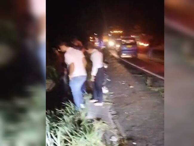 Accidente de bus en Santander. Foto: Captura de video