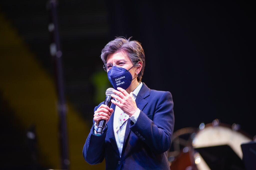 Alcaldesa de Bogotá, Claudia López. (Photo by Sebastian Barros/NurPhoto via Getty Images)