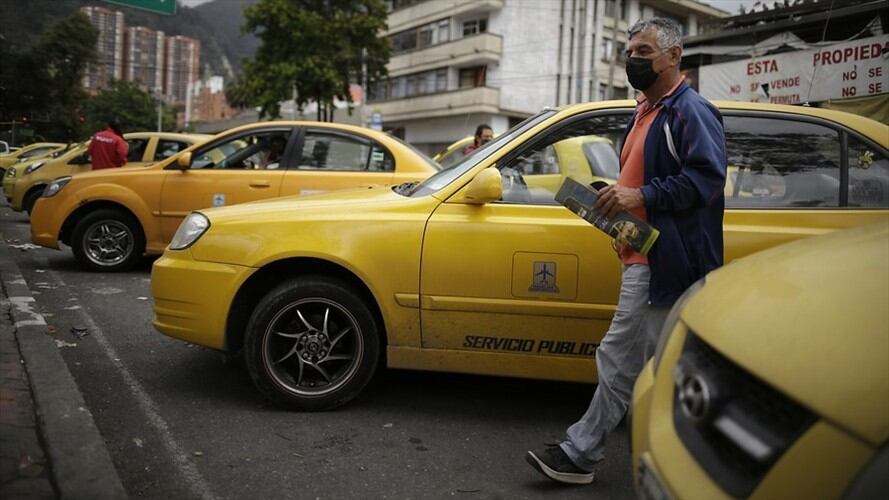 Paro Nacional de taxistas. Foto: Colprensa