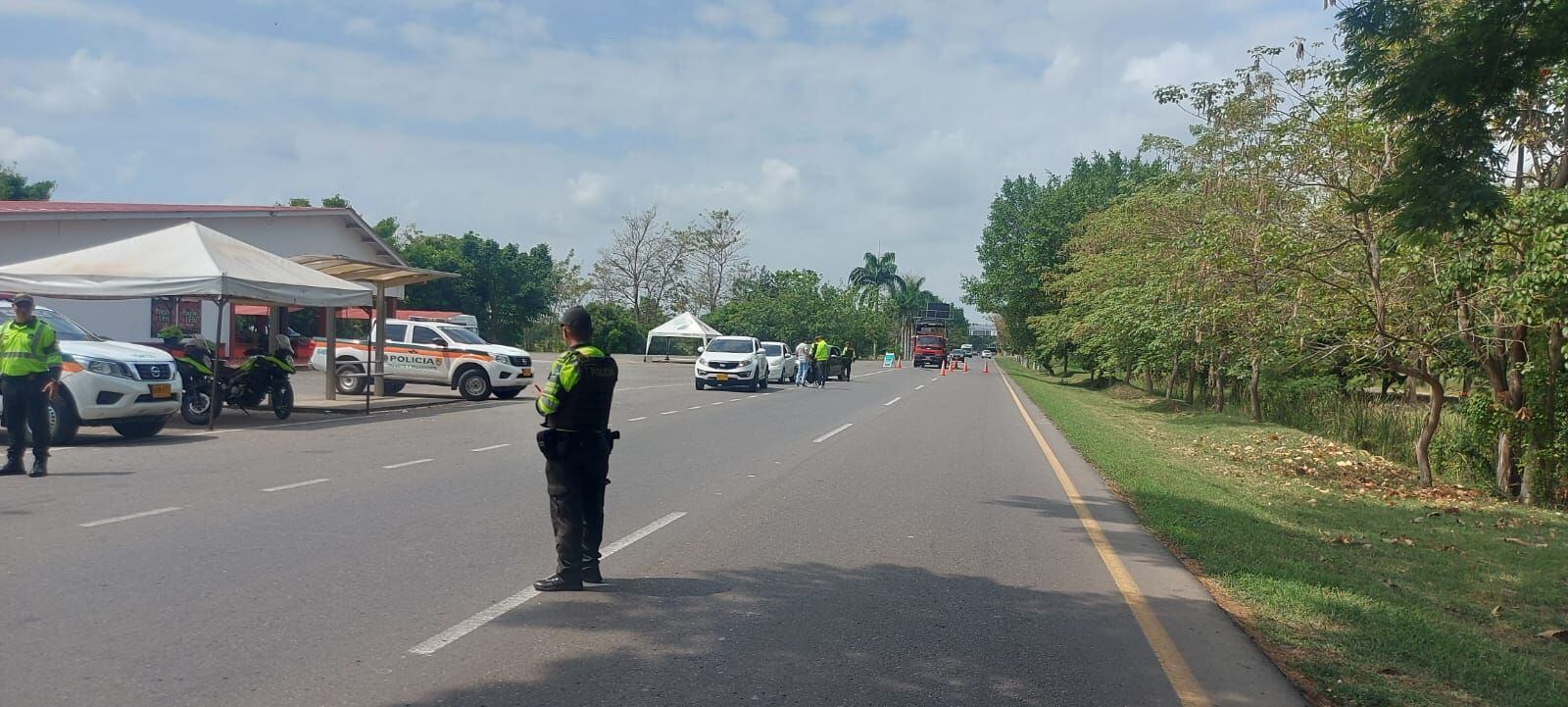 Actividades de Policía en vías de Córdoba. Foto: Policía Nacional.