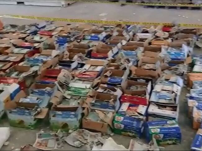 Incautan 1,5 toneladas de cocaína camuflada en verduras en el puerto de Cartagena. Foto: Policía Cartagena