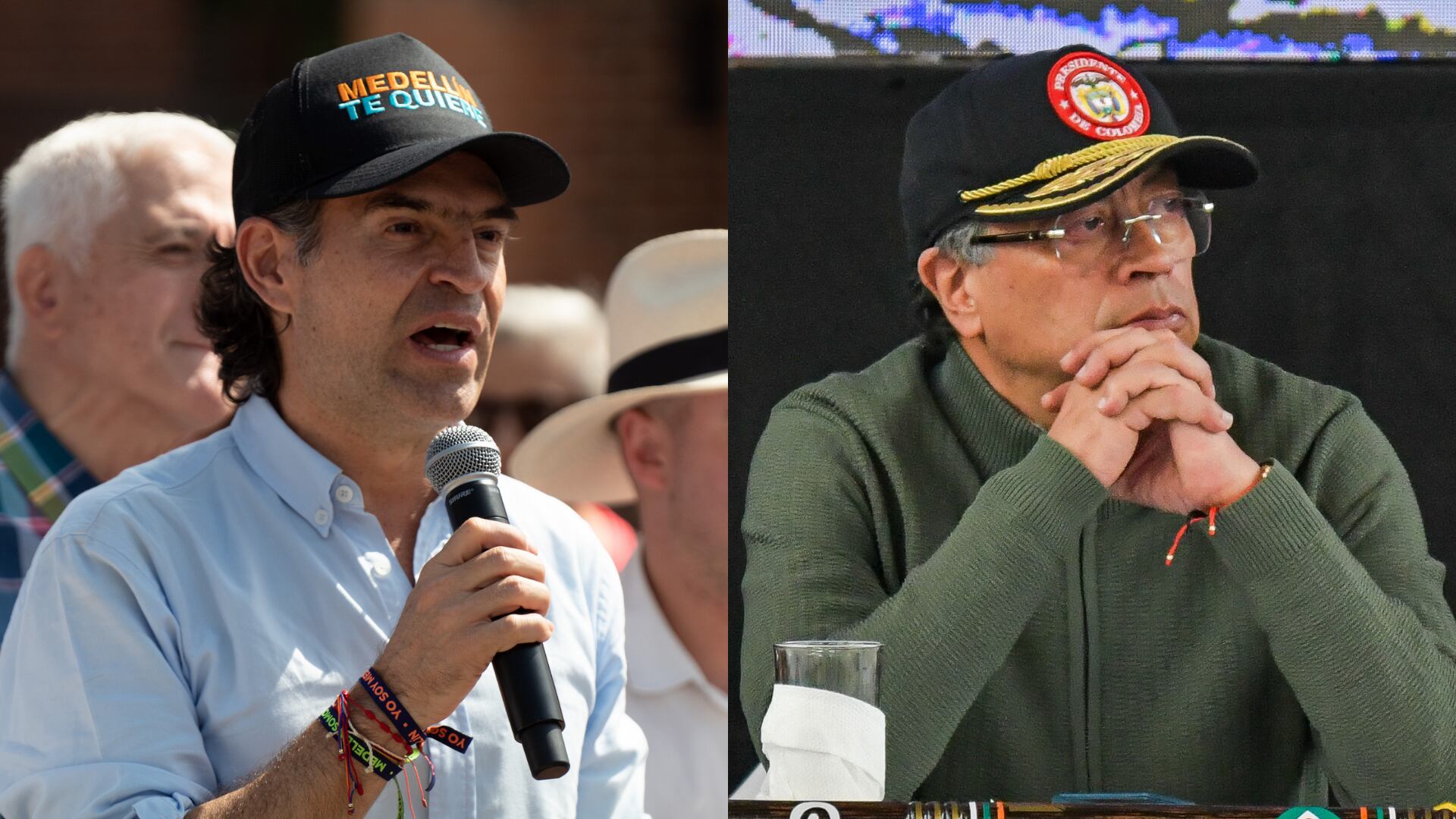 Federico Gutiérrez. Foto: Camilo Moreno/Long Visual Press/Universal Images Group via Getty Images - Gustavo Petro. Foto: Camilo Erasso/Long Visual Press/Universal Images Group via Getty Images