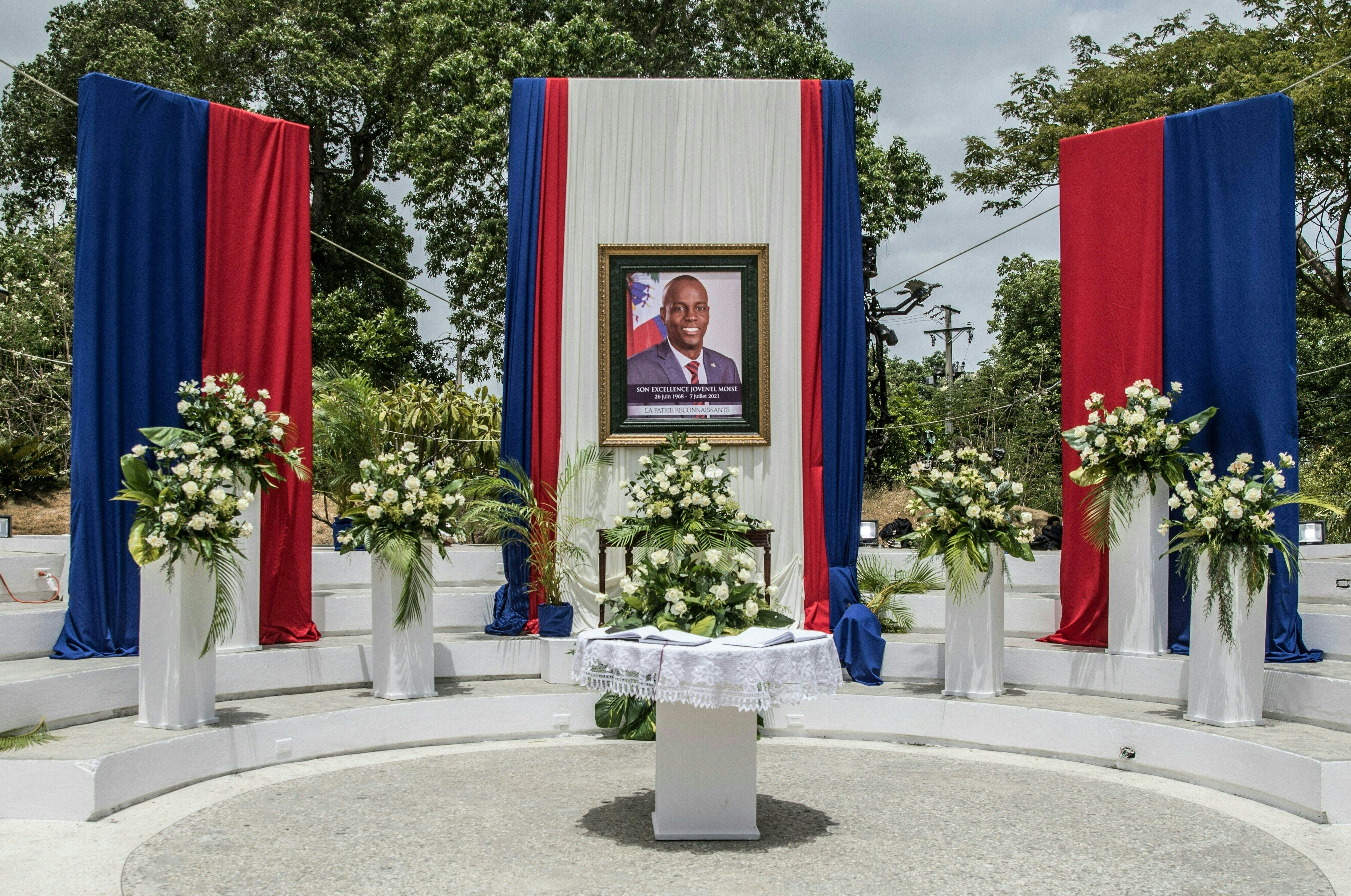 Ceremonia en honor de Jovenel. Foto de AFP