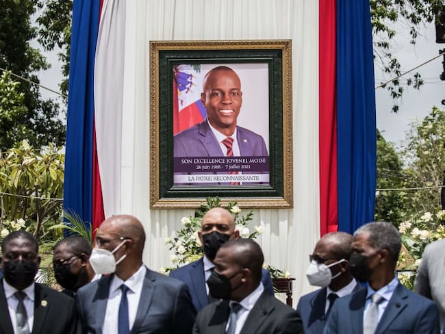 Jovenel Moise. (Photo by VALERIE BAERISWYL/AFP via Getty Images)
