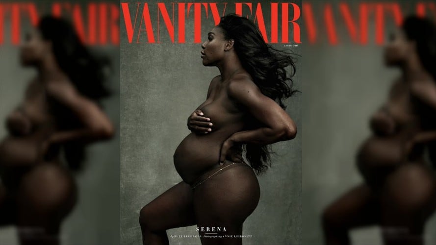 Serena Williams posa embarazada y desnuda. Foto: Associated Press - AP