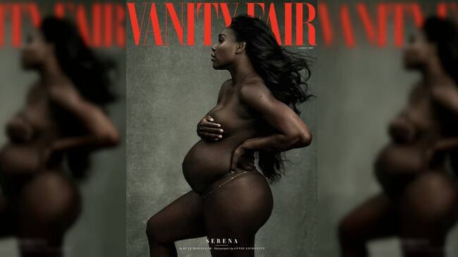 Serena Williams posa embarazada y desnuda. Foto: Associated Press - AP