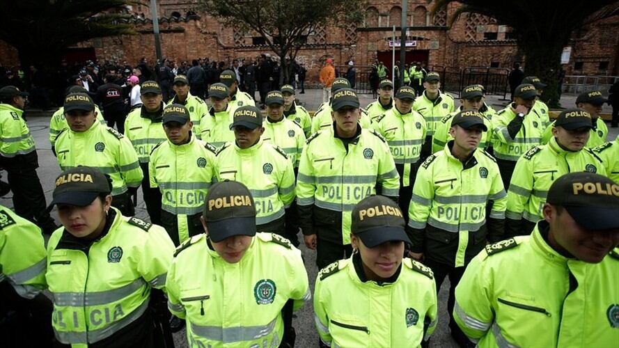 Desmienten retiro de uniformados por cuenta de movilizaciones en el país. Foto: Colprensa