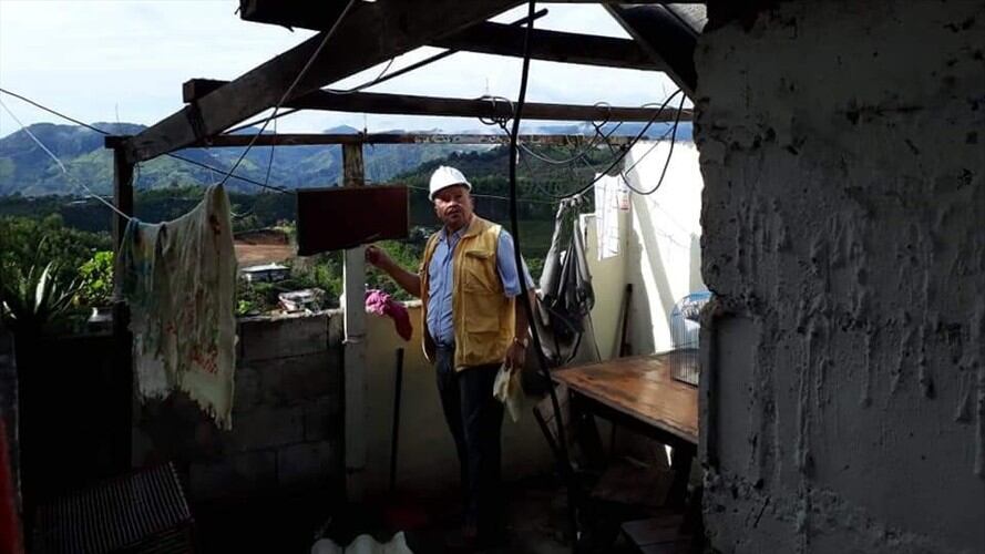 Más de 30 casas resultaron afectadas en los municipios de Marquetalia y Risaralda por vendavales. Foto: Unidad de Gestión del Riesgo y Cambio Climático de Caldas