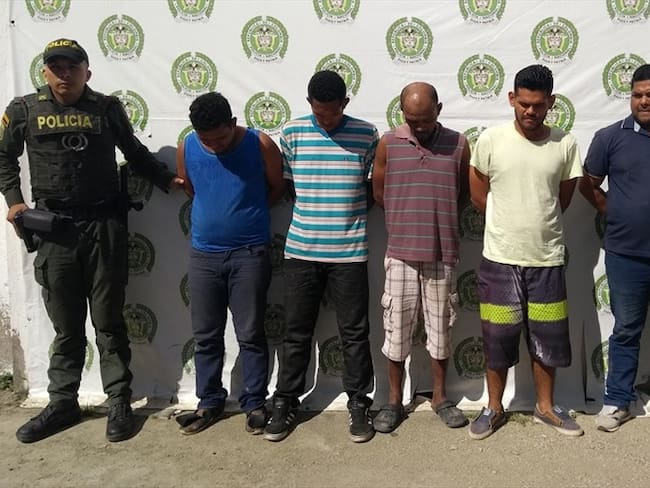 Policía en Santa Marta captura 5 personas tras hurtar un hostal . Foto: Policía Metropolitana