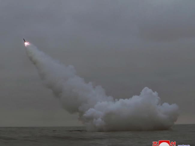 Misil lanzado desde Corea del Norte. Foto: EFE.