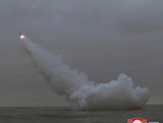 Misil lanzado desde Corea del Norte. Foto: EFE.
