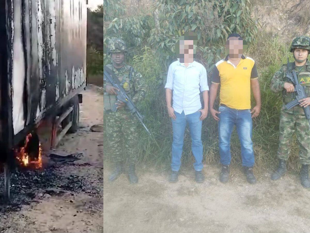 Disidentes de las FARC quemaron camión que transportaba víveres en el Catatumbo