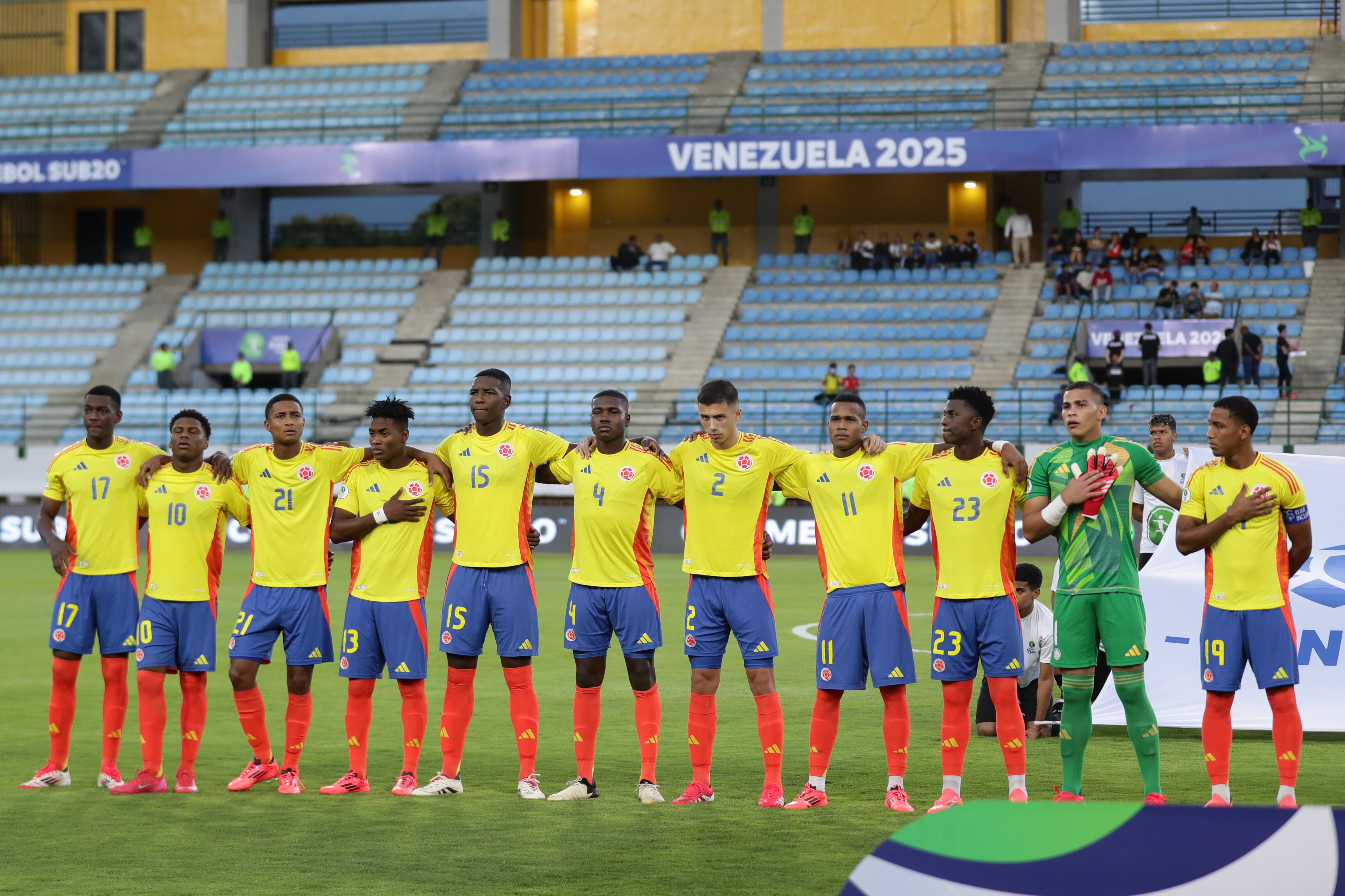 Selección Colombia Sub-20 (Venezuela). EFE/ Ronald Pena R