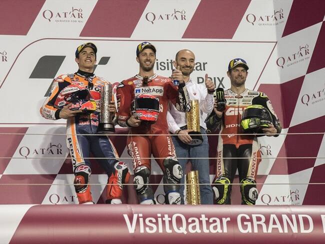 Andrea Dovizioso, Marc Márquez y Cal Crutchlow. . Foto: Getty Images