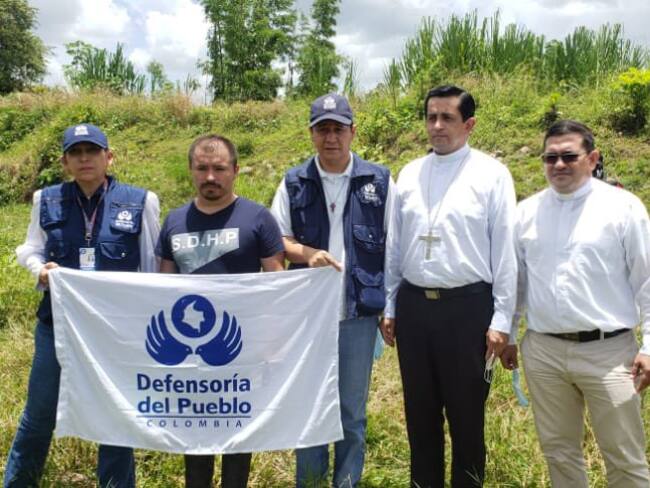 Liberación soldado Modesto Saosa. Foto: Defensoría del Pueblo