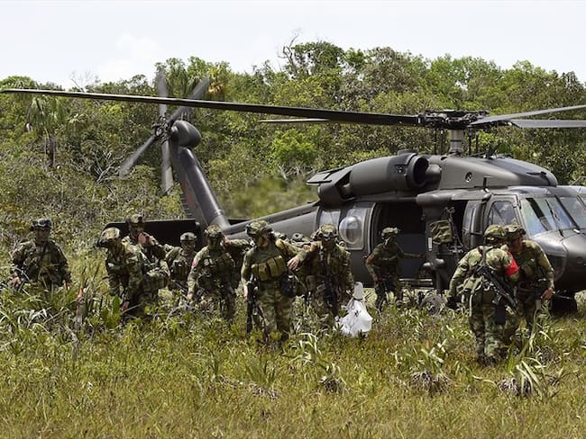 El asalto aéreo desde helicópteros Black Hawk fue adelantado por soldados de la Brigada n.° 28. Foto: Getty Images
