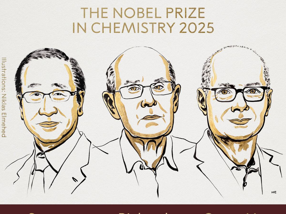 Susumu Kitagawa, Richard Robson y Omar Yaghi son los ganadores del Premio Nobel de Química