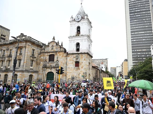 Movilizaciones en Bogotá a favor de las reformas del Gobierno Petro. 7 de junio de 2023. Foto: RAUL ARBOLEDA/AFP via Getty Images.
