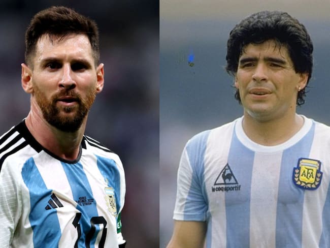 Lionel Messi y Diego Maradona. Fotos: GettyImages