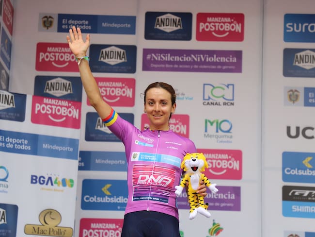 Diana Carolina Peñuela, campeona de la Vuelta a Colombia Femenina 2022. Foto: Federación Colombiana de Ciclismo.