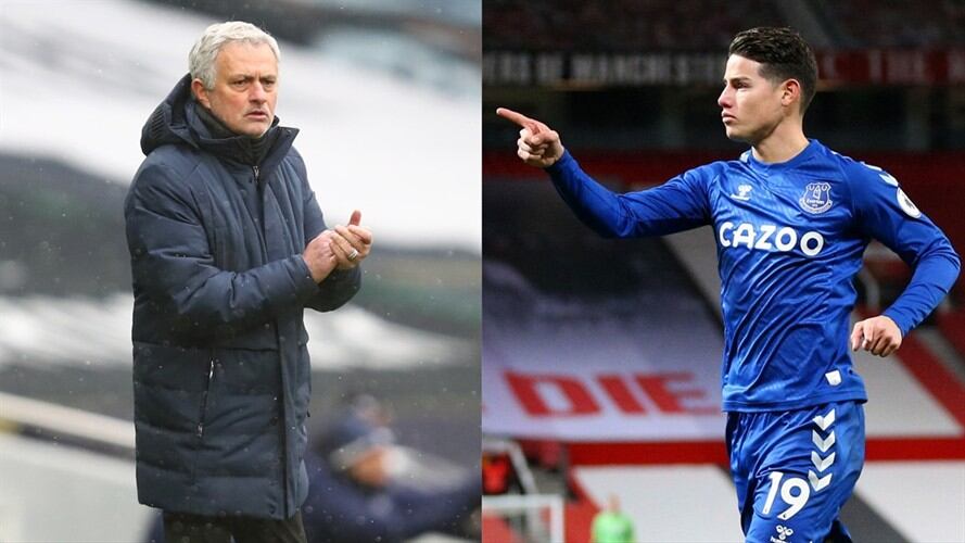 Jose Mourinho ‘bañó’ en elogios a James Rodríguez. Foto: Getty Images: Julian Finney - Alex Pantling
