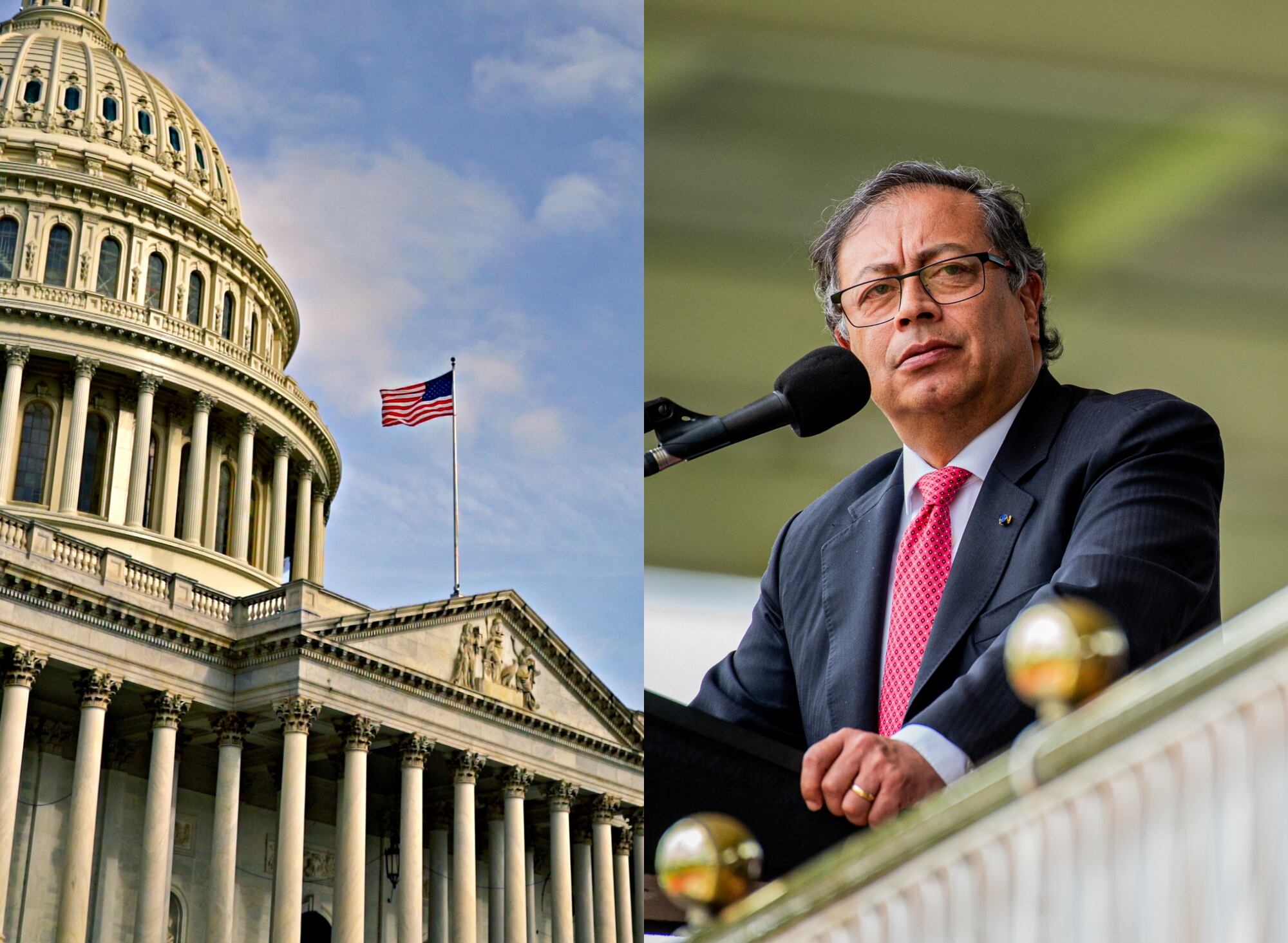 Congreso de Estados Unidos y Gustavo Petro | Fotos: GettyImages