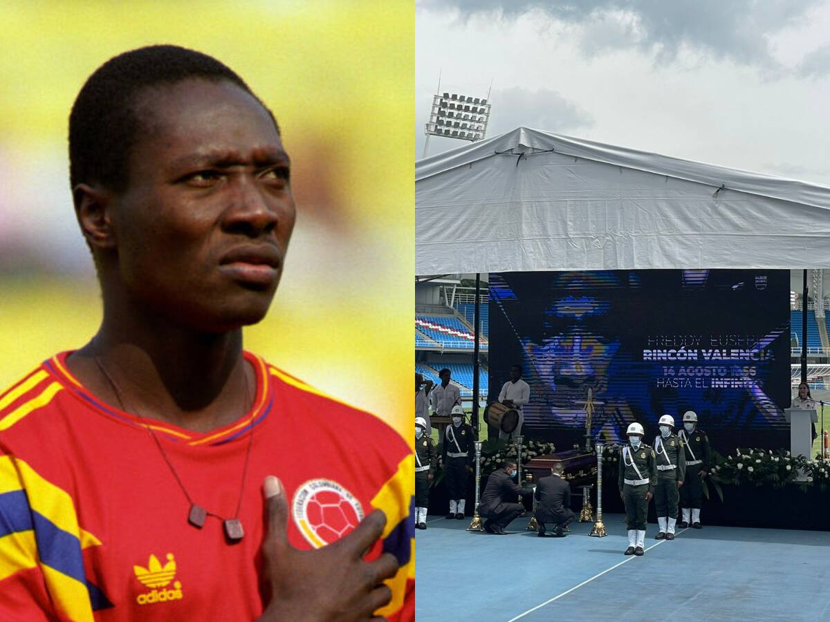 Adiós a Freddy Rincón: Cali rindió homenaje al ‘Coloso’ de Buenaventura