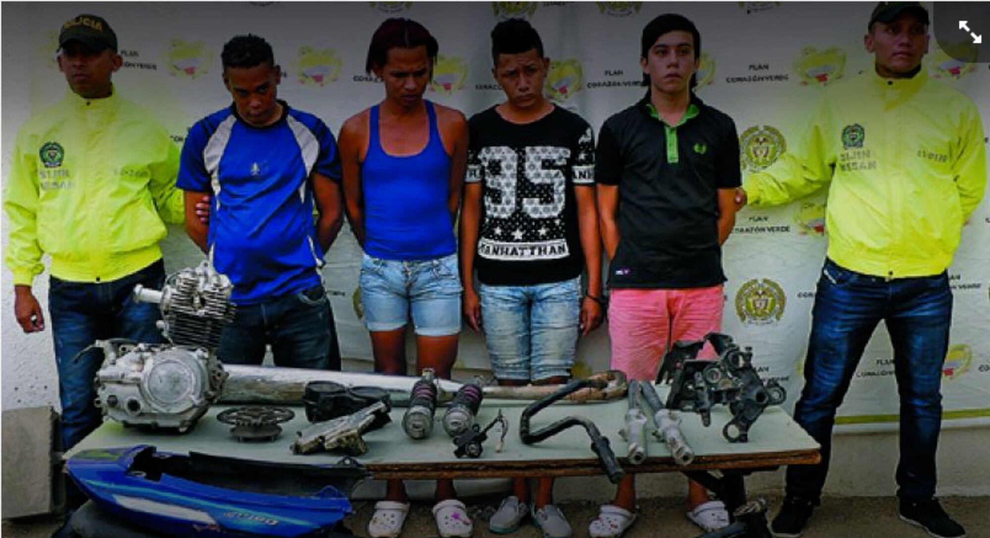 Momento de la captura de la banda en el 2016/ Archivo Policía 