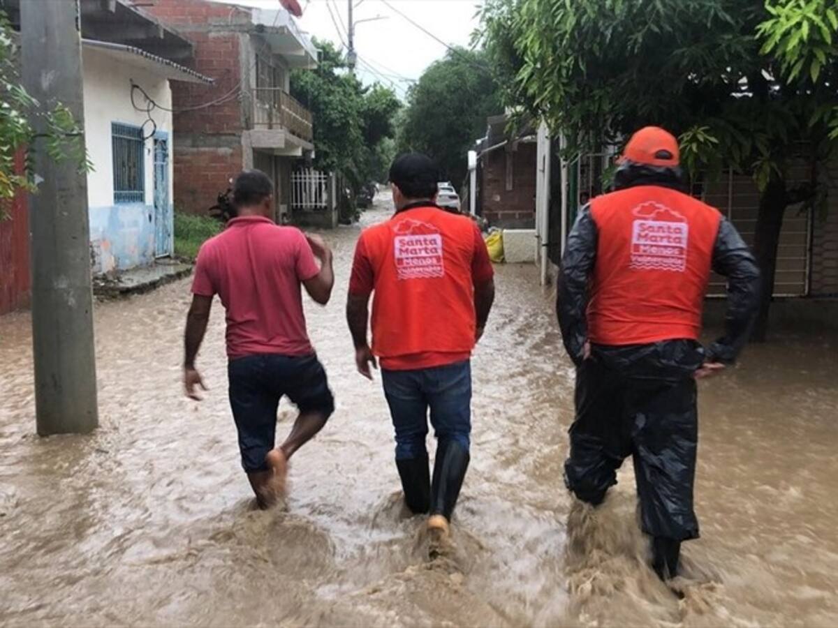 Emergencia en Santa Marta por las fuertes lluvias
