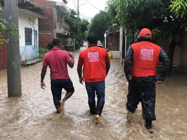 Fuertes lluvias en Santa Marta dejan más de 50 barrios afectados. Foto: Twitter @OgriccOficial