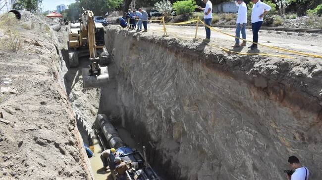 Reactivan construcción de megaproyecto de alcantarillado en Santa Marta. Foto: Cortesía